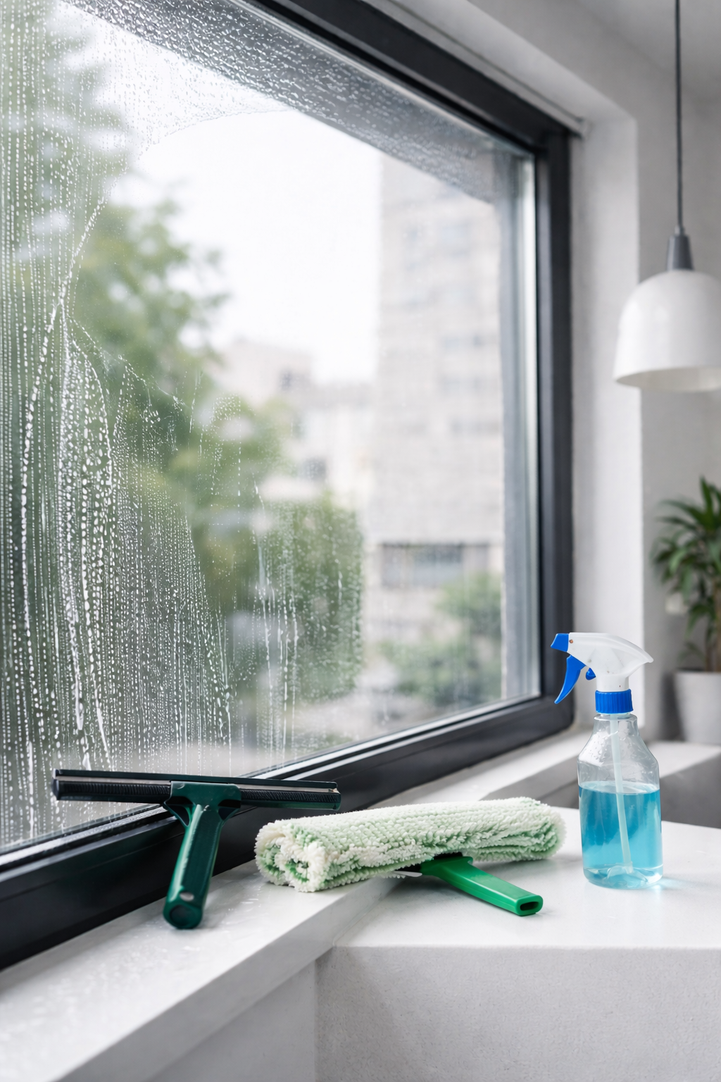 Interior window cleaning