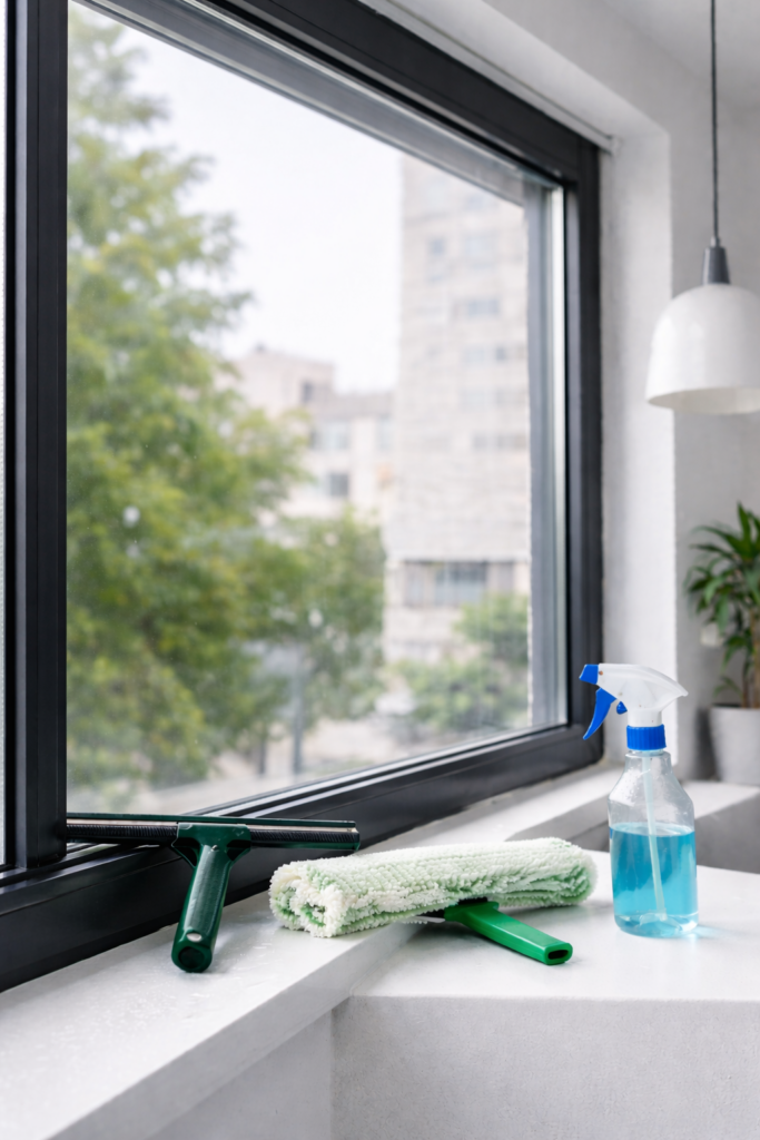 Interior window cleaning