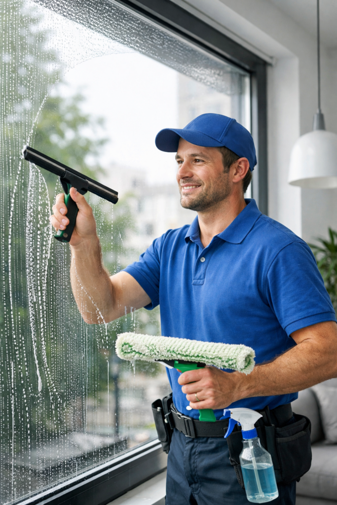 Interior window cleaning